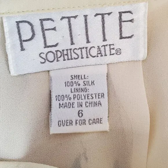 Petite Sophisticate Silk Floral Skirt Size 6 Muted Floral Roses Whimsy Fairycore - Picture 8 of 10